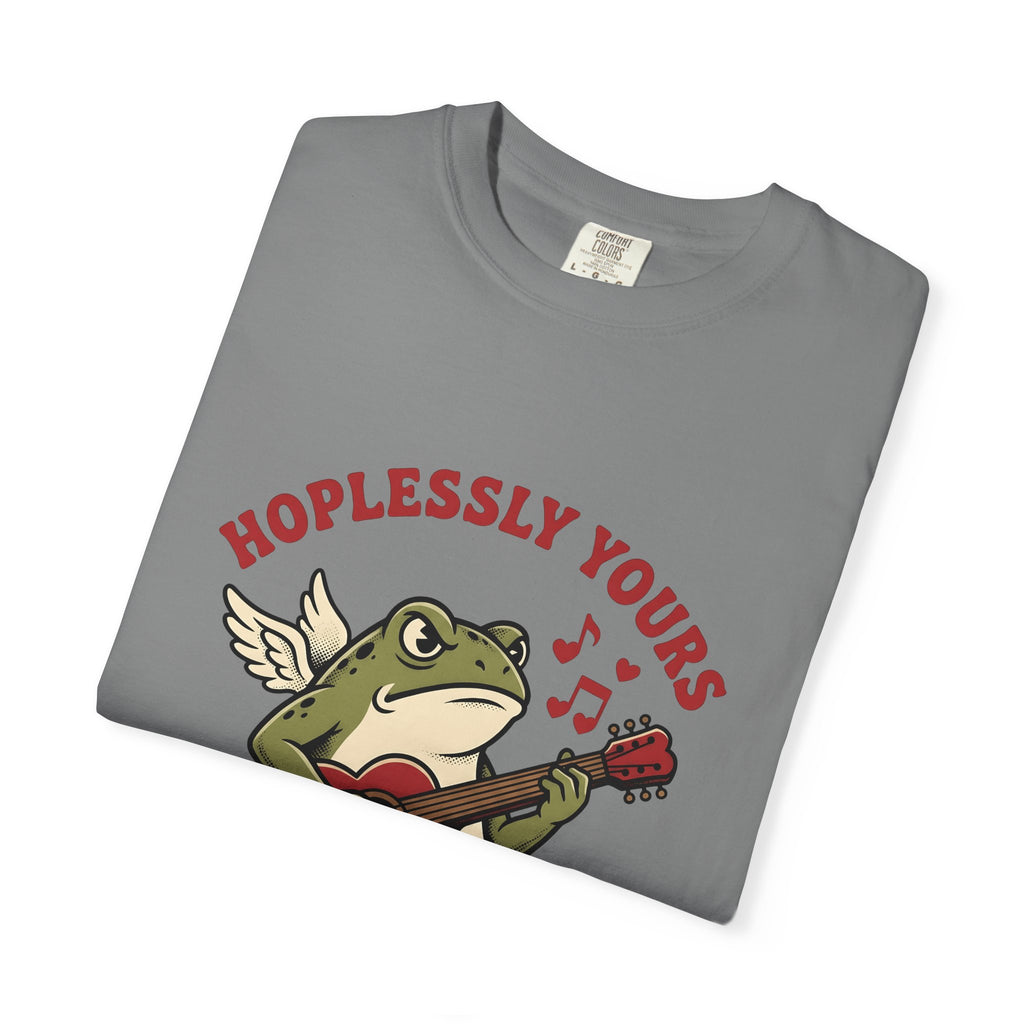 Wings Frog Guitar T-Shirt St. Valentine's Day Pets Gift Women Sketch T-Shirt Guitarist T-Shirt Valentine Fan Doodle T-Shirt Animal Graphic Old
