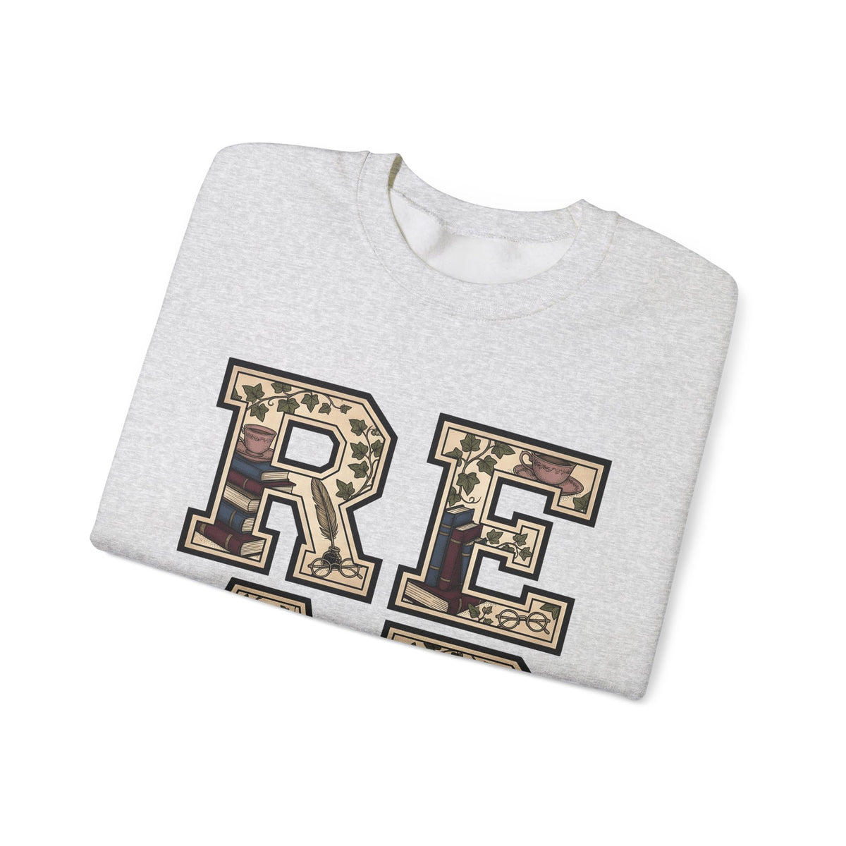 Book Ivy Sweatshirt Teacher Books Gift Women Classic Sweatshirt Ivy Sweatshirt Educator Enthusiast Vintage Sweatshirt Literary Graphic Doodle Cup Sweatshirt