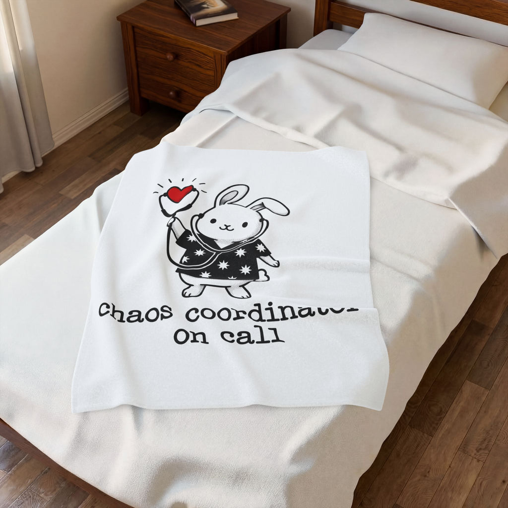 Rabbit Doctor Blanket Nurses Pet Gift Women Kawaii Blanket Bunny Doctor Blanket