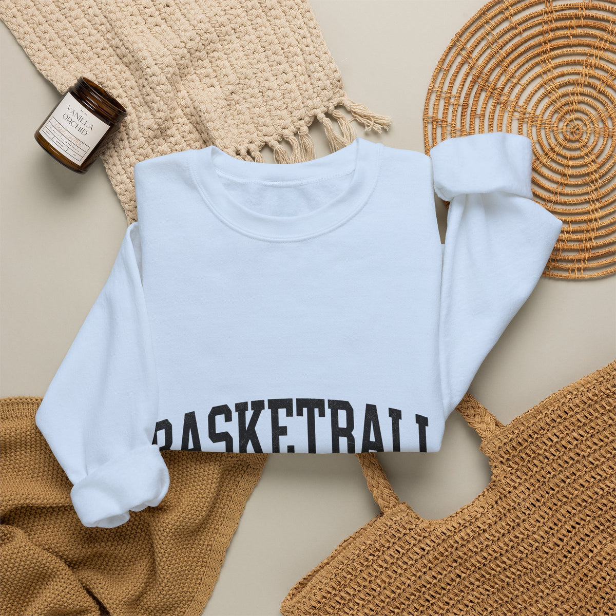 Team Text Sweatshirt Moms Basketball Accessories Gift Women Hand Drawn Sweatshirt Group Message Sweatshirt Mom Fan Handdrawn Sweatshirt Basketball Graphic Old