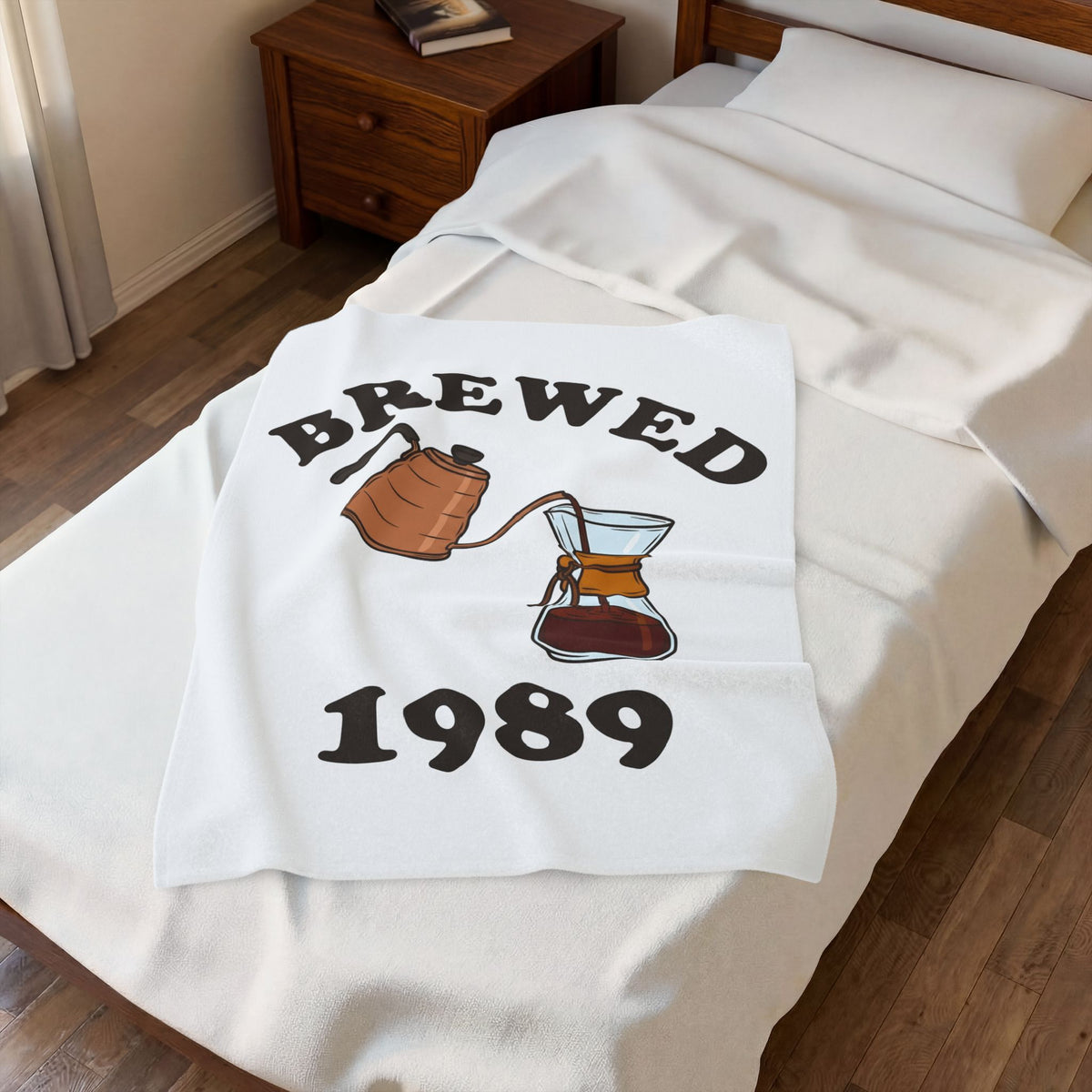 Coffee Maker Blanket Coffee Beverage Gift Women Sketch Blanket Brewer Blanket Coffee Fan Coffee Illustration Design Retro Pour Over Blanket