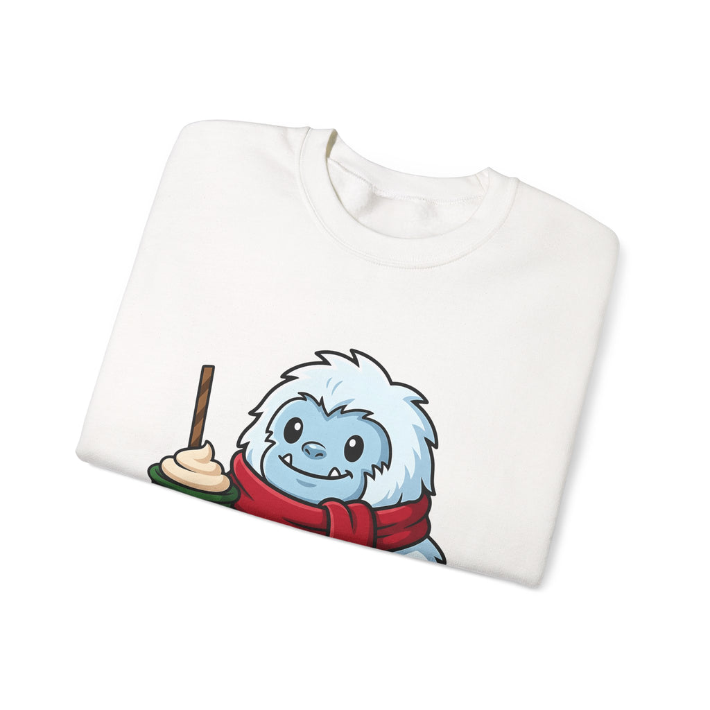 Abominable Snowman Christmas Holiday Gift Comic Yeti Xmas Fan Cartoon Holiday Chibi Sweatshirt