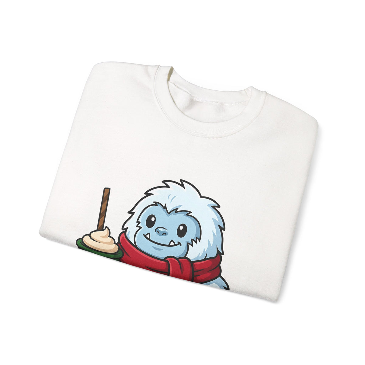 Abominable Snowman Christmas Holiday Gift Comic Yeti Xmas Fan Cartoon Holiday Chibi Sweatshirt