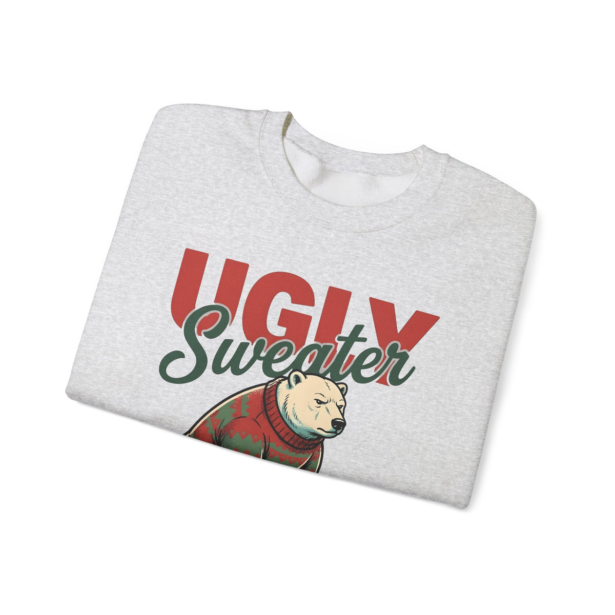 Arctic Bear Sweater Christmas Fauna Gift Nostalgic Polar Bear Xmas Fan Vintage Wildlife Doodle Sweatshirt