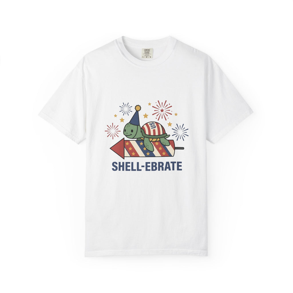 Turtle Celebration Hat T-Shirt 4th Of July Usa Gift Women Sweet T-Shirt Turtle Hat T-Shirt Independence Day Fan Patriotic T-Shirt American Graphic