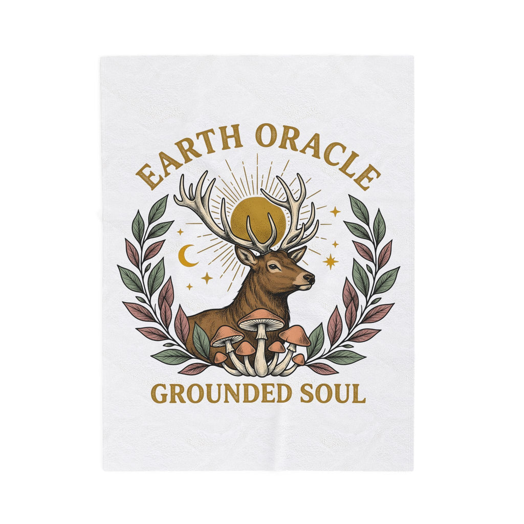 Stag Sunrise Blanket Boho Chic Outdoors Gift Women Tribal Blanket Deer Blanket Bohemian Fan Primitive Blanket Wilderness Graphic Retro Toadstools