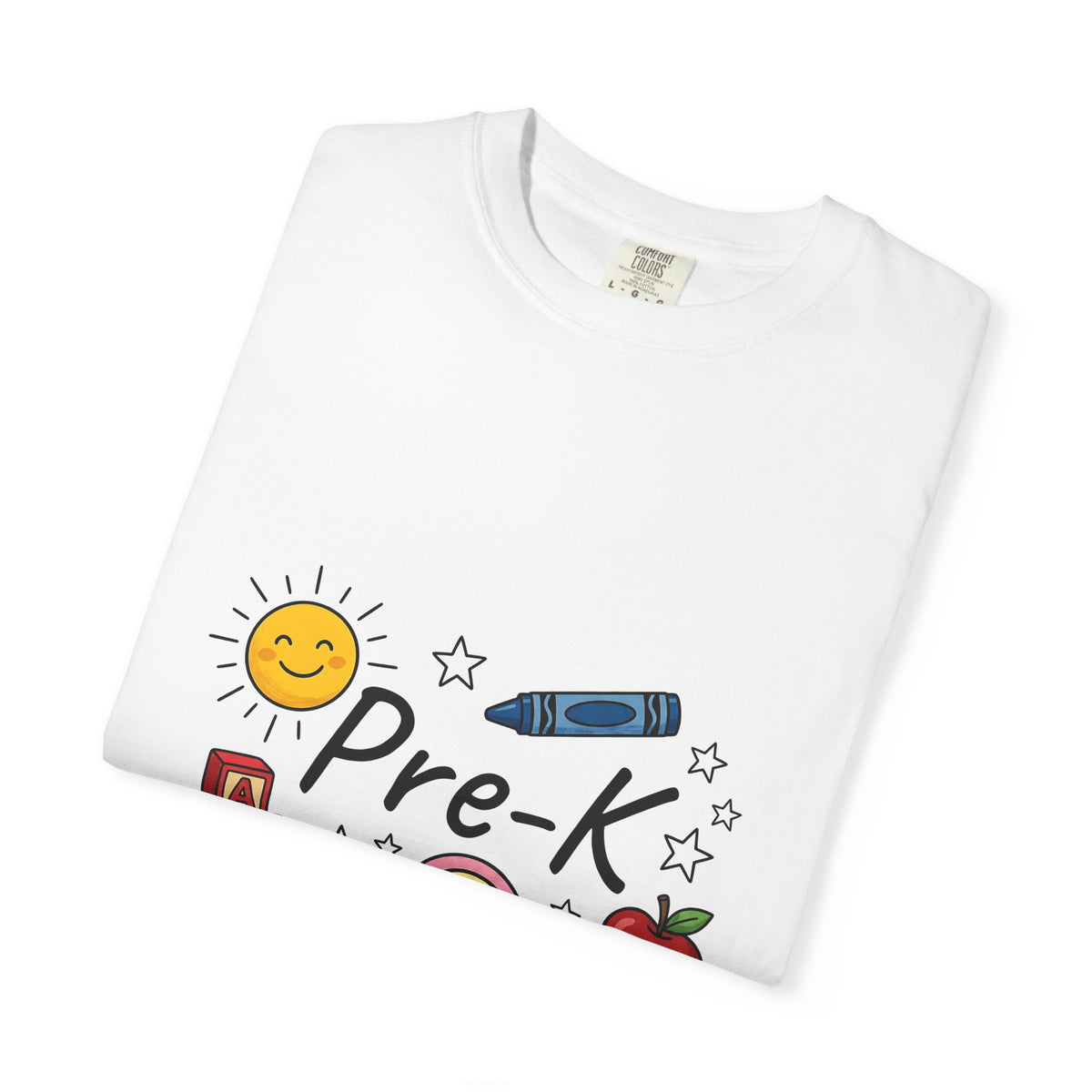 School Items T-Shirt Teacher Kindergarten Gift Women Line Art T-Shirt School Supplies T-Shirt Educator Enthusiast Illustration T-Shirt Preschool
