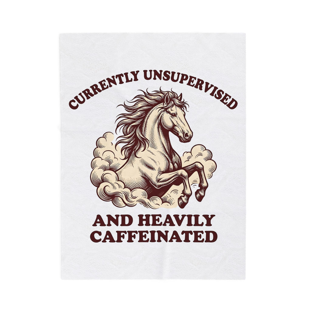 Horse Illustration Blanket Cowgirl Wildlife Gift Women Retro Blanket Equine Blanket Cowboy Fan Rodeo Blanket Wildlife Graphic Country Sky Blanket