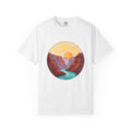 Desert Canyon T-Shirt Nature Hiking Gift Women Hand Painted T-Shirt Canyon T-Shirt Outdoors Enthusiast Painted T-Shirt Trekker Graphic Retro Dawn