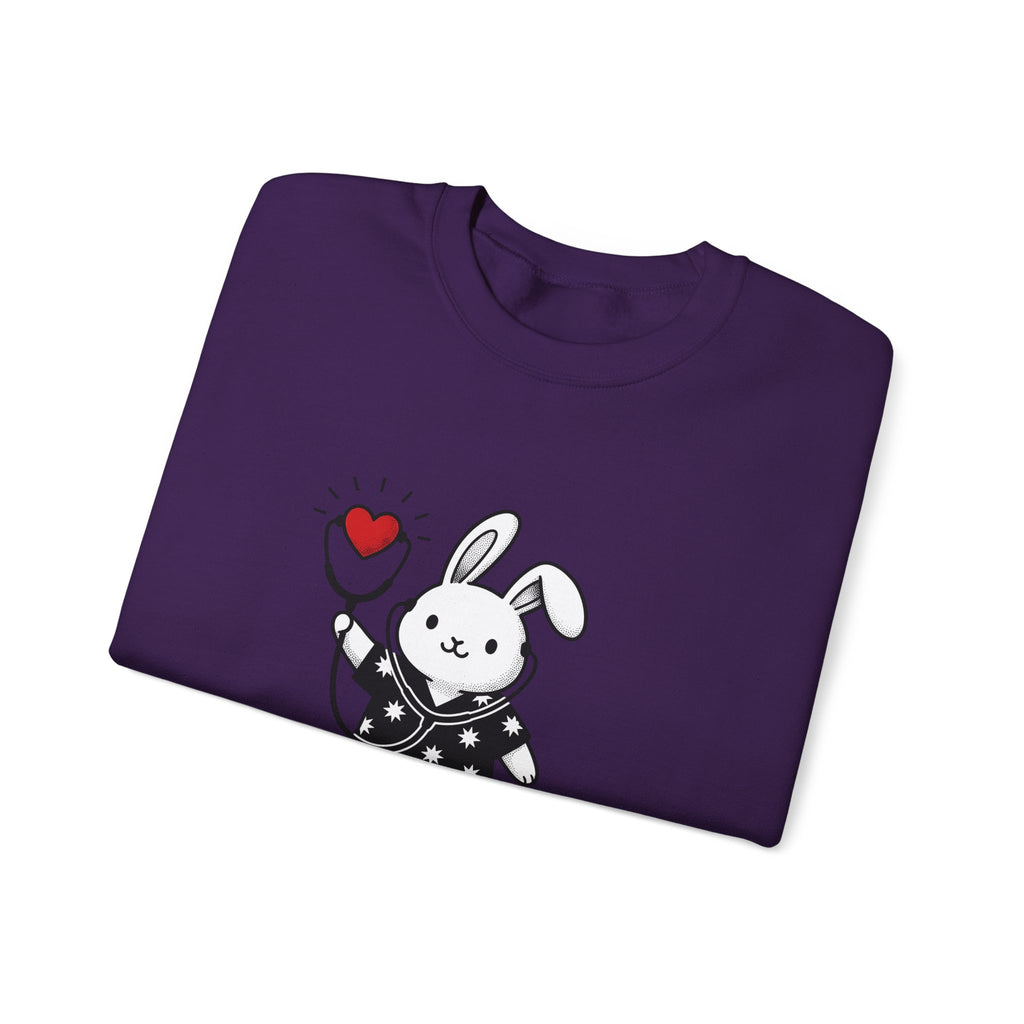 Rabbit Doctor Sweatshirt Nurses Pet Gift Women Kawaii Sweatshirt Bunny Doctor Sweatshirt