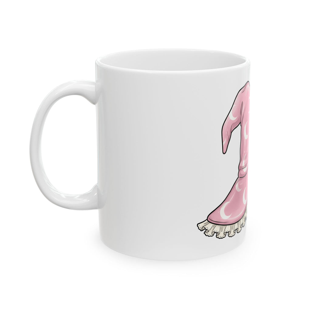 Witch Hat Halloween Witch Gift Kawaii Pointy Hat Spooky Fan Magical Cartoon Crescent Moon Mug
