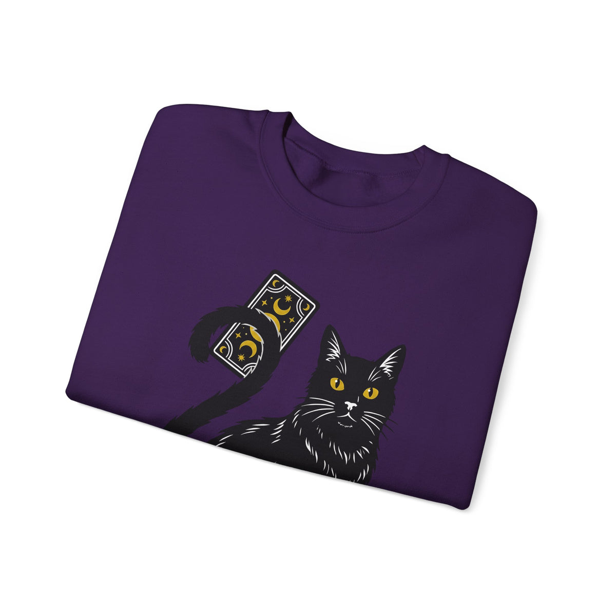 Black Cat Sweatshirt Cat Witchcraft Gift Women Mystical Sweatshirt Cat Sweatshirt Feline Fan Occult Graphic Vintage Tarot Card Sweatshirt