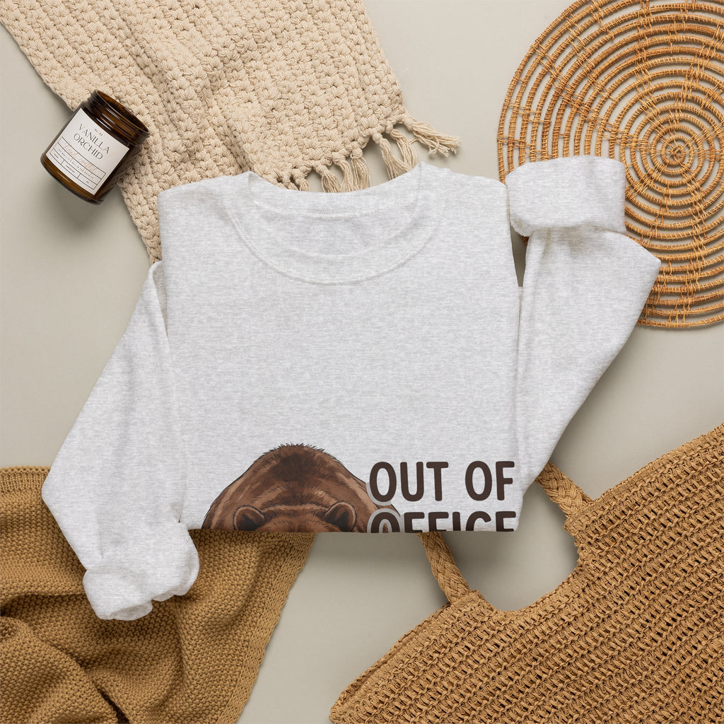 Brown Bear Sweatshirt Bear Pet Gift Women Sketch Sweatshirt Grizzly Sweatshirt Bear Fan Ursine Sweatshirt Animal Graphic Comic Sleep Sweatshirt
