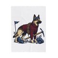 German Shepherd Puppy Dog Camping Gift Old School Alsatian T Blanket