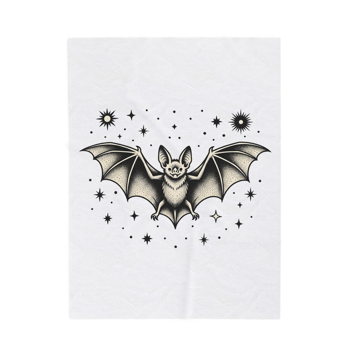 Bat Clipart Blanket Cottagecore Dark Art Gift Women Old School Blanket Flying Bat Blanket Cottage Fan Retro Blanket Gothic Graphic Doodle Twinkle
