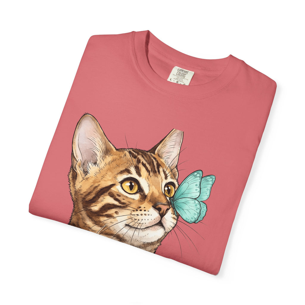 Domestic Cat Cat Fauna Gift Cartoon Kitten Cat Fan Feline Wildlife Gouache Bug T-Shirt