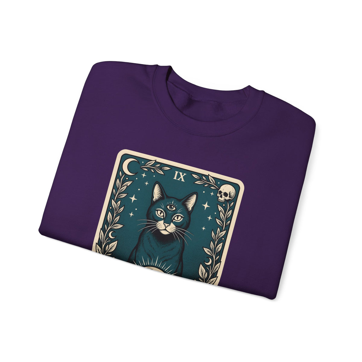 Mystic Cat Sweatshirt Boho Chic Witchcraft Gift Women Tarot Sweatshirt Kitty Sweatshirt Bohemian Fan Occult Graphic Vintage Crystal Ball Sweatshirt