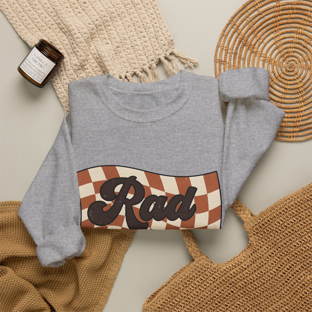 Checkered Flag Sweatshirt Moms Family Gift Women Retro Sweatshirt Racing Flag Sweatshirt Motherhood Fan Vintage Sweatshirt Sweatshirt Clan Graphic Vintage Wavy