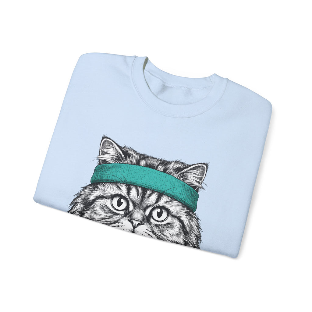 Striped Cat Sweatshirt Cat Pet Supplies Gift Women Doodle Sweatshirt Tabby Cat Sweatshirt Cat Fan Feline Sweatshirt Pet Accessories Graphic Minimalist Headwrap