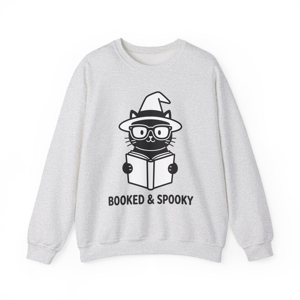 Dark Cat Witch Sweatshirt Halloween Literature Gift Women Animated Sweatshirt Black Cat Witch Sweatshirt Horror Fan Cartoon Sweatshirt Book Graphic Clean
