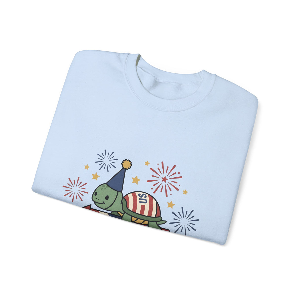 Turtle Celebration Hat Sweatshirt 4th Of July Usa Gift Women Sweet Sweatshirt Turtle Hat Sweatshirt Independence Day Fan Patriotic Sweatshirt American Graphic