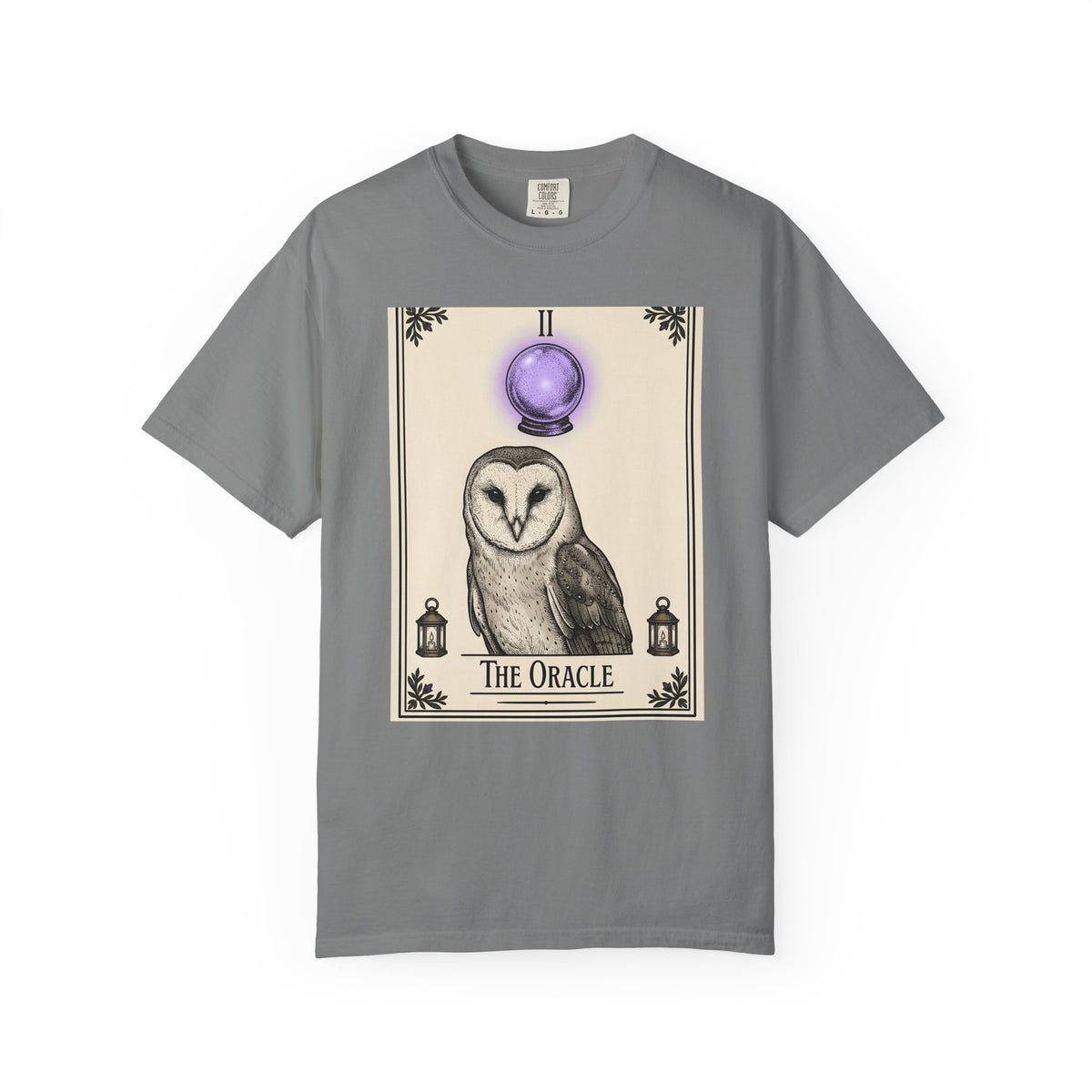 Barn Owl T-Shirt Boho Chic Magic Gift Women Oracle T-Shirt Owl T-Shirt Bohemian Fan Mystic T-Shirt Magical Graphic Hand Drawn Glass Sphere T-Shirt