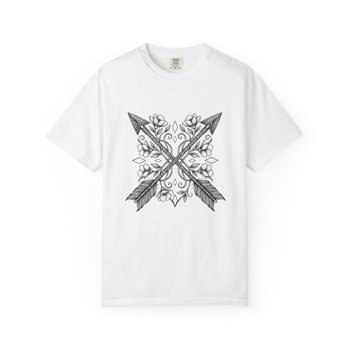 Crossed Arrows T-Shirt Cowgirl Rodeo Gift Women Tribal T-Shirt Arrows T-Shirt Cowgirl Fan Native T-Shirt Rodeo Graphic Classic Blossom T-Shirt