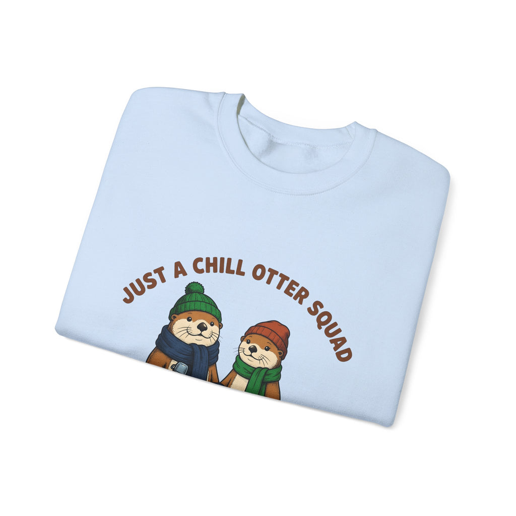Otter Group Sweatshirt Funny Wildlife Gift Women Comic Sweatshirt Otters Sweatshirt Humor Fan Cartoon Sweatshirt Animal Graphic Sketch Beanies Sweatshirt