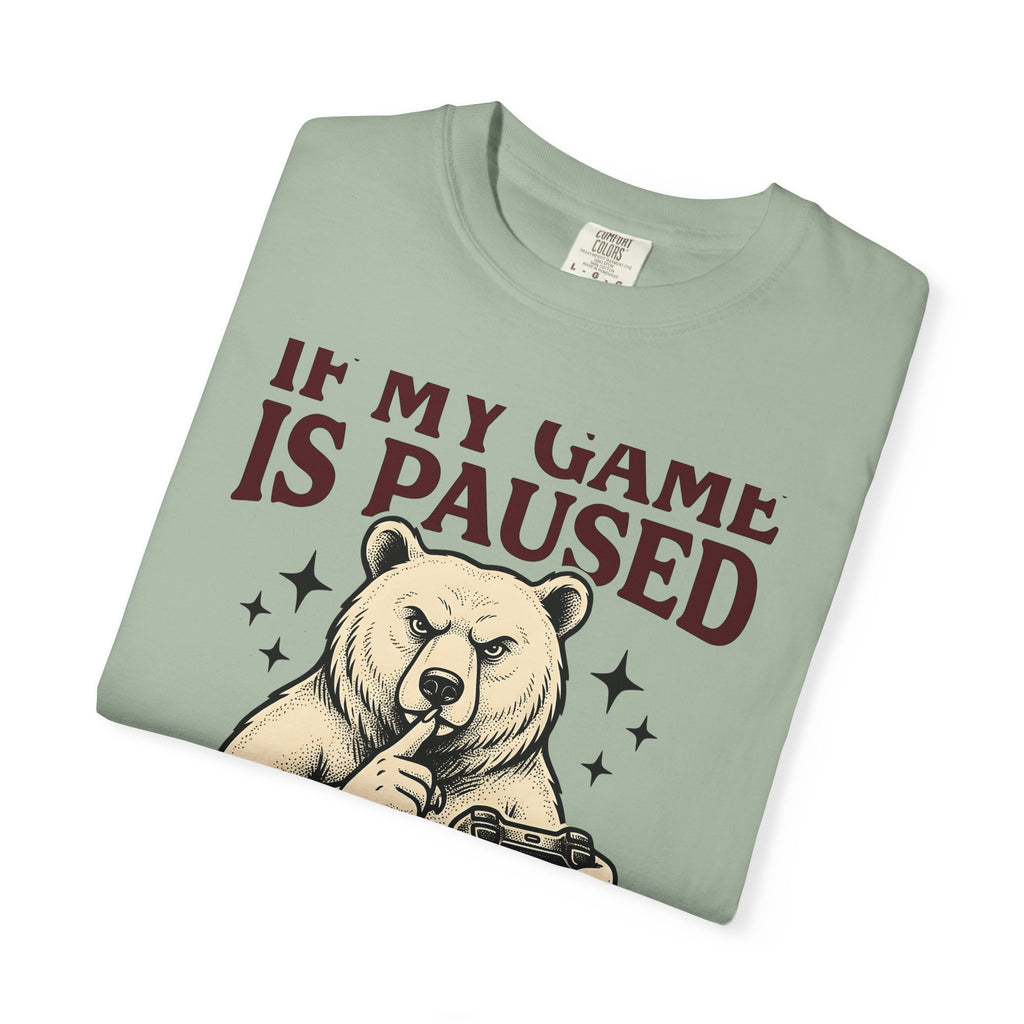 Gamer Bear Gaming Creature Gift Cartoon Teddy Gamer Fan Comic Creature Old School Controller T-Shirt