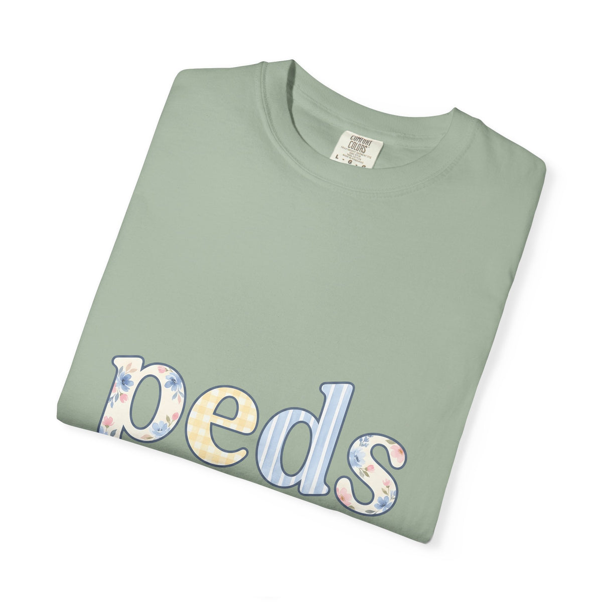 Floral Monogram T-Shirt Nurses Hospital Gift Women Pale Colors T-Shirt Initial T-Shirt Nurse Enthusiast Pastel T-Shirt Medical Graphic Old School