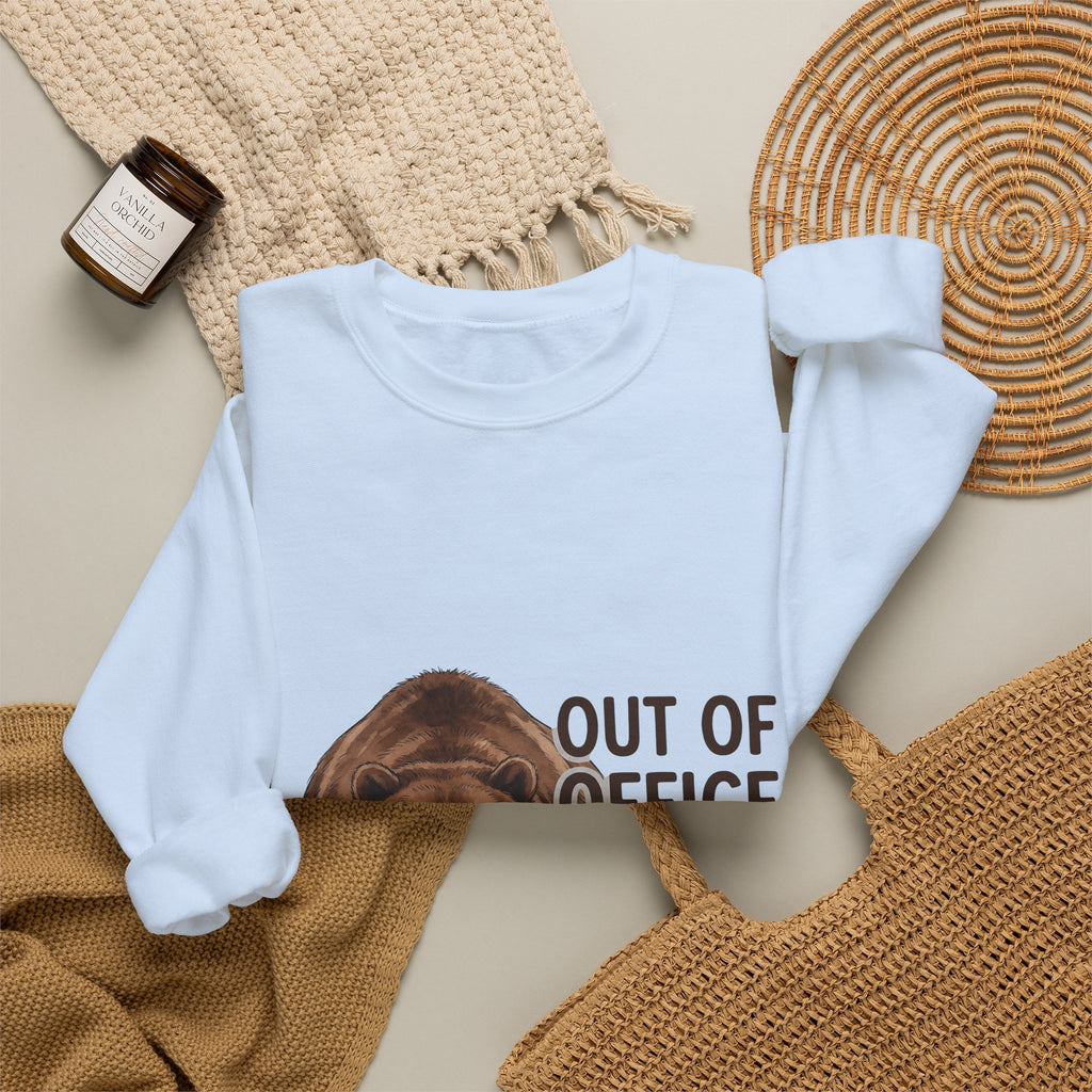 Brown Bear Sweatshirt Bear Pet Gift Women Sketch Sweatshirt Grizzly Sweatshirt Bear Fan Ursine Sweatshirt Animal Graphic Comic Sleep Sweatshirt