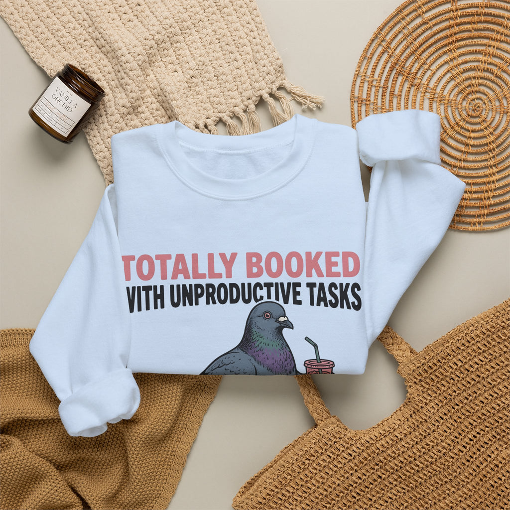 Pigeon Drawing Sweatshirt Funny Wildlife Gift Women Comic Sweatshirt Dove Sweatshirt Humor Fan Cartoon Sweatshirt Animal Graphic Classic Coffee Cup Sweatshirt
