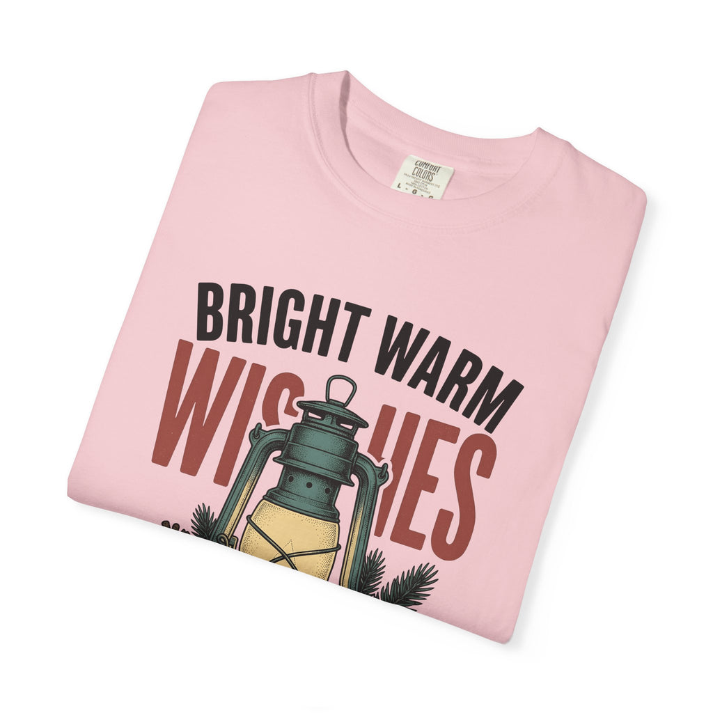 Lantern Pinecones T-Shirt Christmas Seasonal Gift Women Retro T-Shirt Pinecone T-Shirt Xmas Fan Holiday T-Shirt Winter Graphic Sketch Pine Leaves