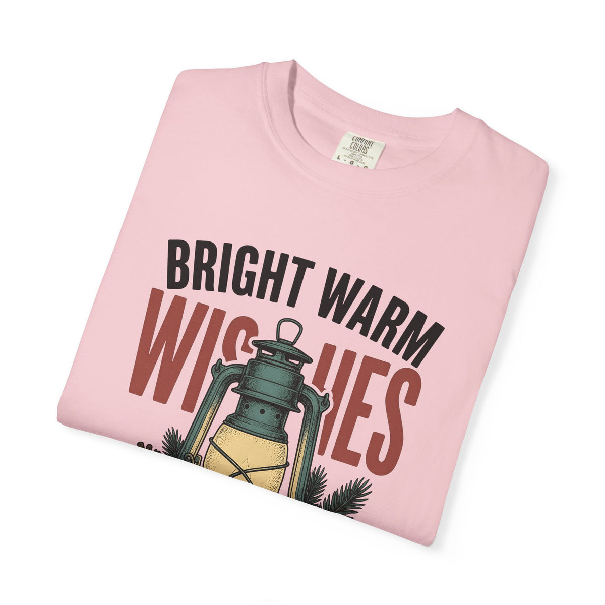 Lantern Pinecones T-Shirt Christmas Seasonal Gift Women Retro T-Shirt Pinecone T-Shirt Xmas Fan Holiday T-Shirt Winter Graphic Sketch Pine Leaves
