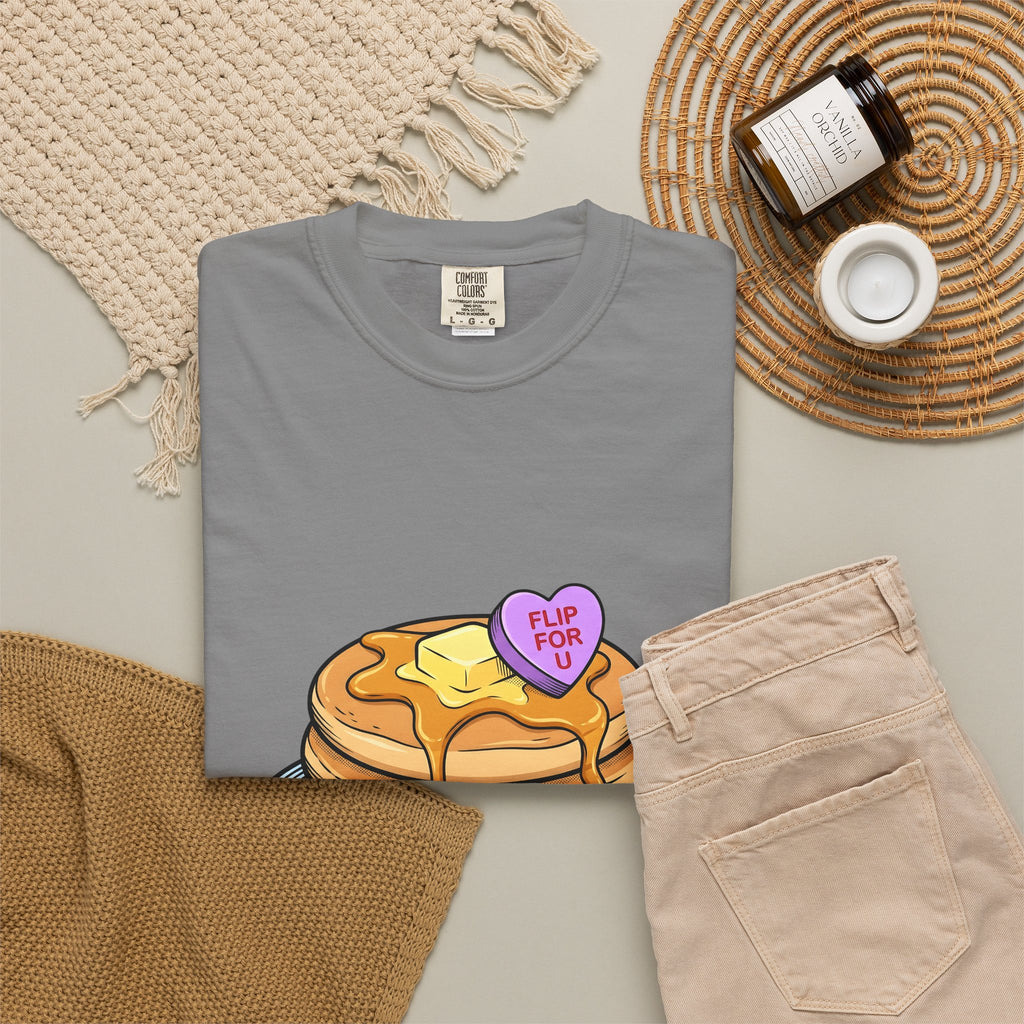 Pancakes Pile T-Shirt Desserts Brunch Gift Women Comic T-Shirt Pancake Stack T-Shirt Sweets Fan Cartoon T-Shirt Breakfast Graphic Design Graphic