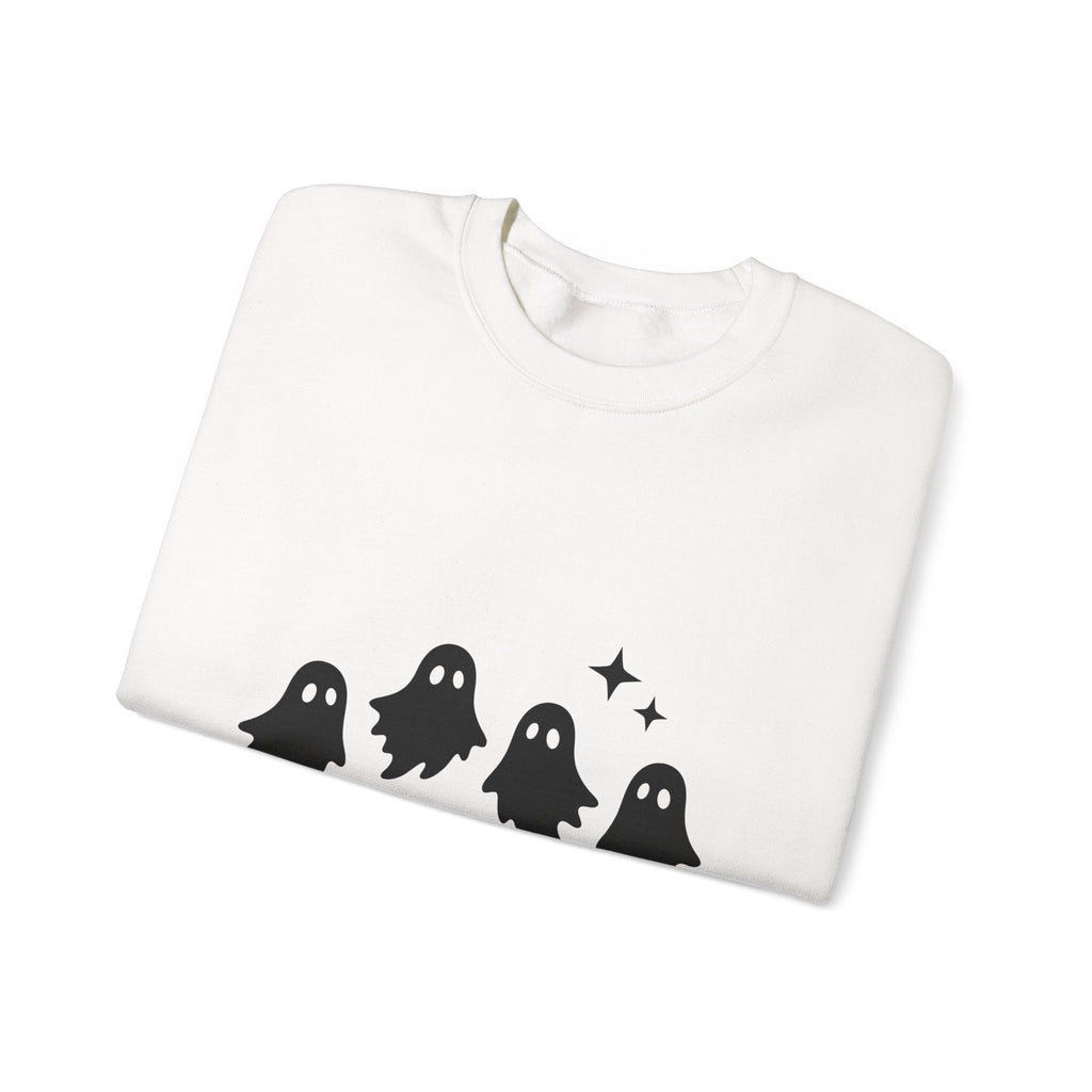 Ghost Halloween Spooky Gift Minimalist Specter Horror Fan Ghostly Creepy Silhouette Sweatshirt
