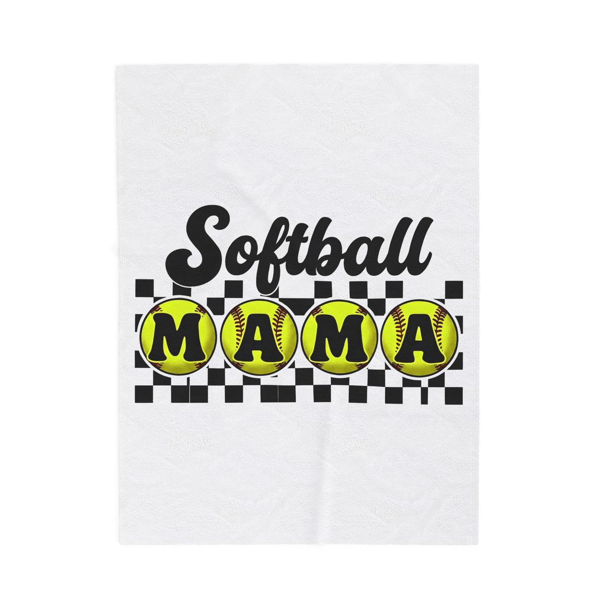Softball Balls Blanket Softball Mom Competition Gift Women Minimalist Blanket Softballs Blanket Mom Fan Simple Blanket Competitive Graphic