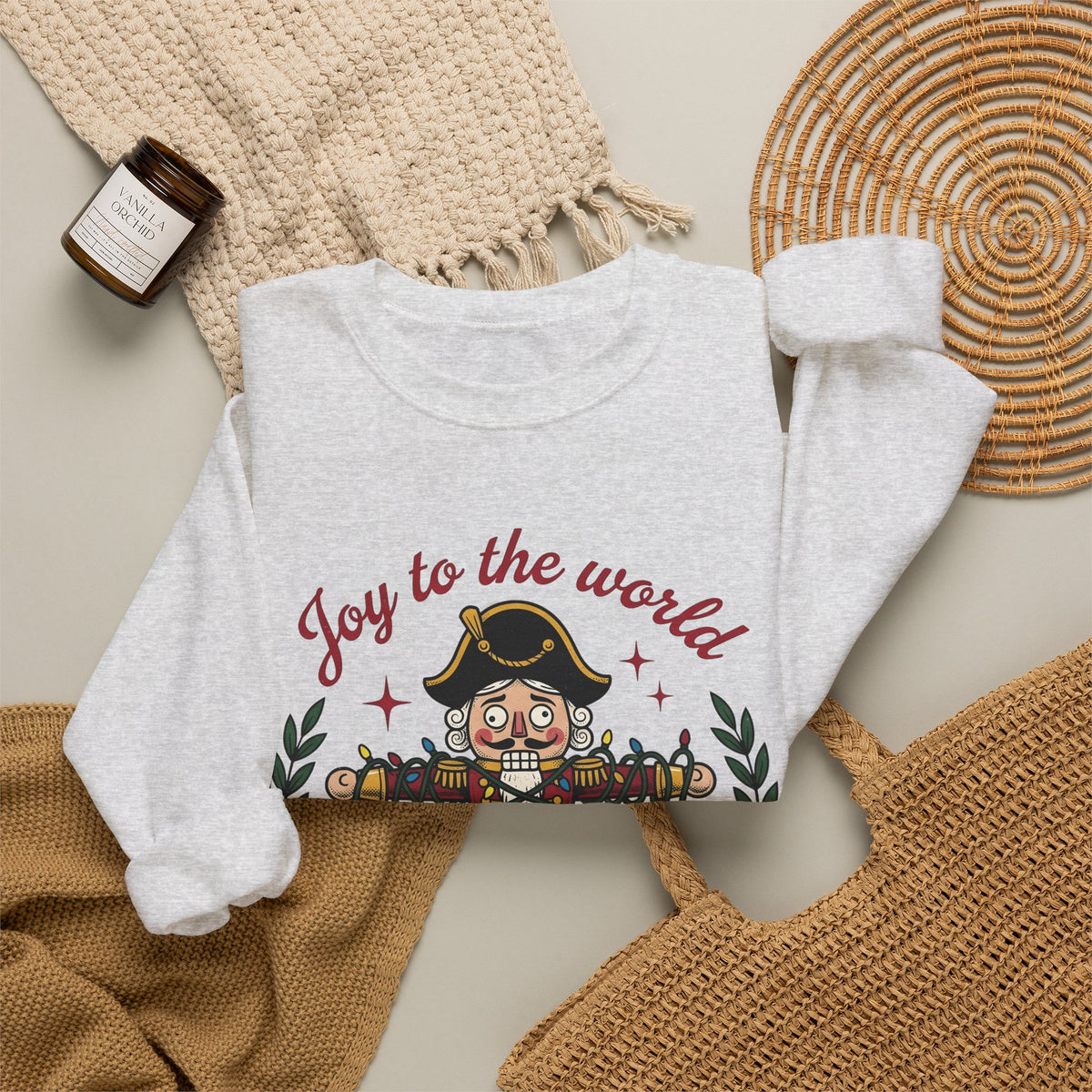 Nutcracker Illustration Sweatshirt Christmas Comedy Gift Women Caricature Sweatshirt Christmas Soldier Sweatshirt Xmas Fan Cartoon Sweatshirt Humor Graphic