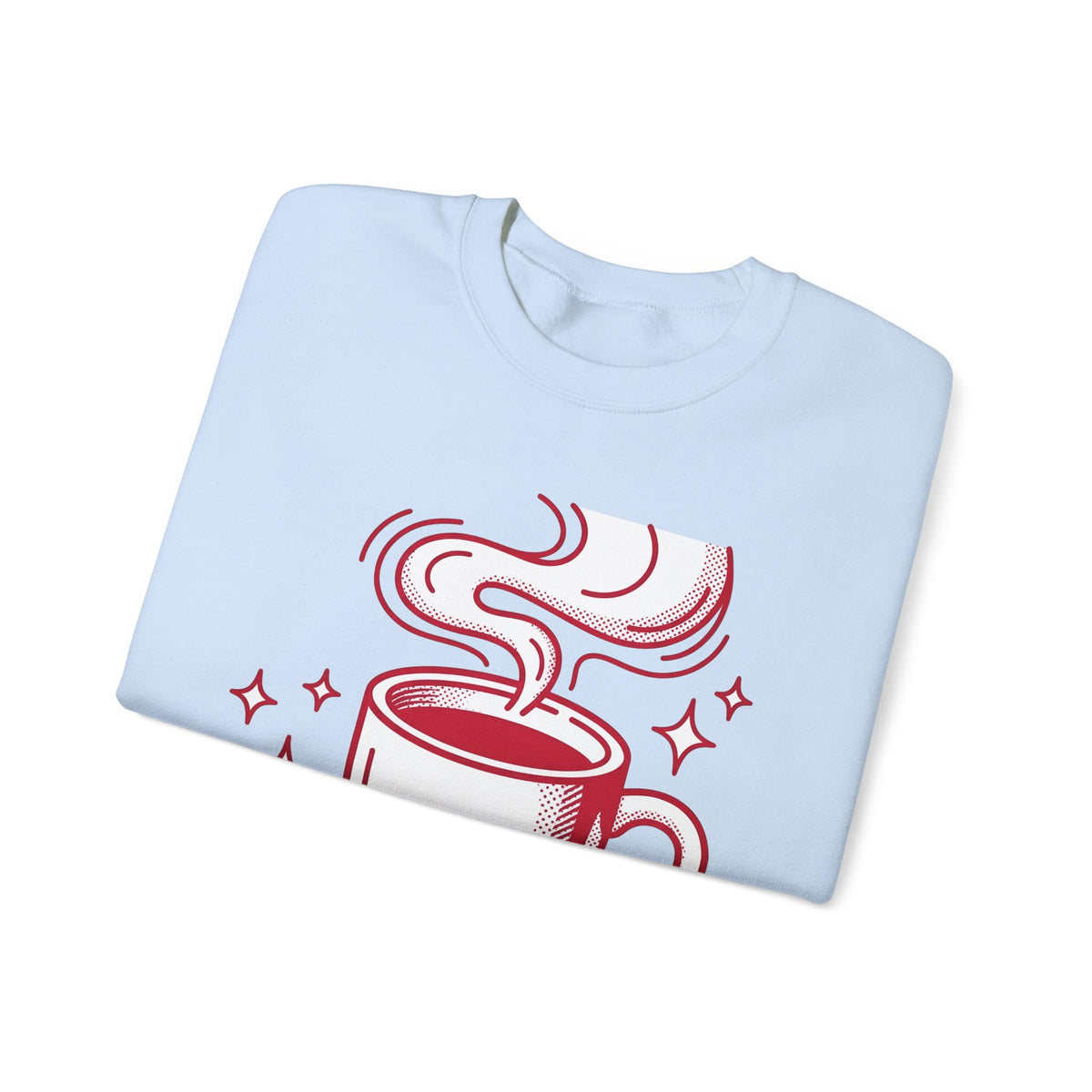 Coffee Cup Sweatshirt St. Valentine's Day Coffee Gift Women Pop Art Sweatshirt Sweatshirt Sweatshirt Valentine Fan Pop Art Sweatshirt Coffee Design Retro Stars Sweatshirt