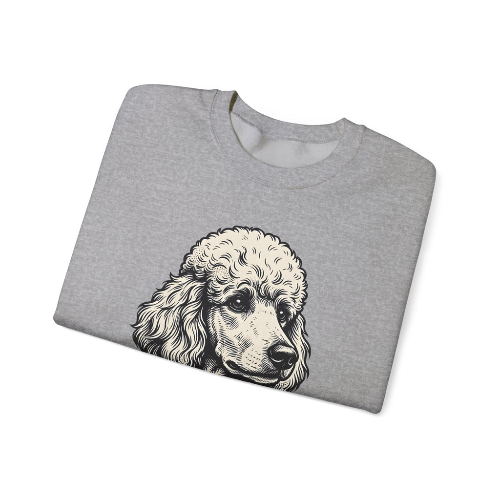 Poodle Dog Sweatshirt Dog Creatures Gift Women Shabby Chic Sweatshirt Poodle Sweatshirt Dog Fan Canine Graphic Sweatshirt Vintage Design Sweatshirt Line Art Floral