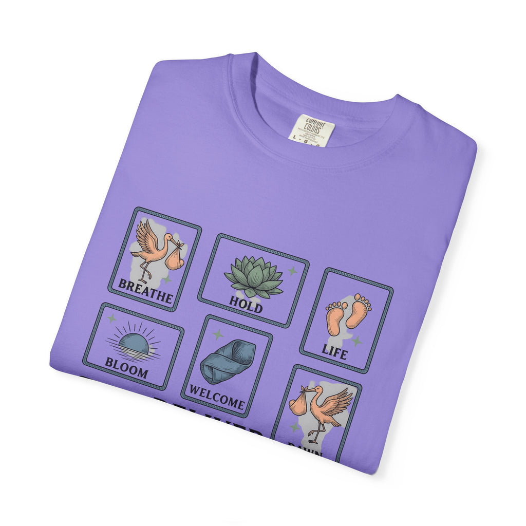 Wading Bird Baby T-Shirt Nurses Maternity Gift Women Classic T-Shirt Heron T-Shirt Nurse Enthusiast Vintage T-Shirt Pregnancy Graphic Cartoon