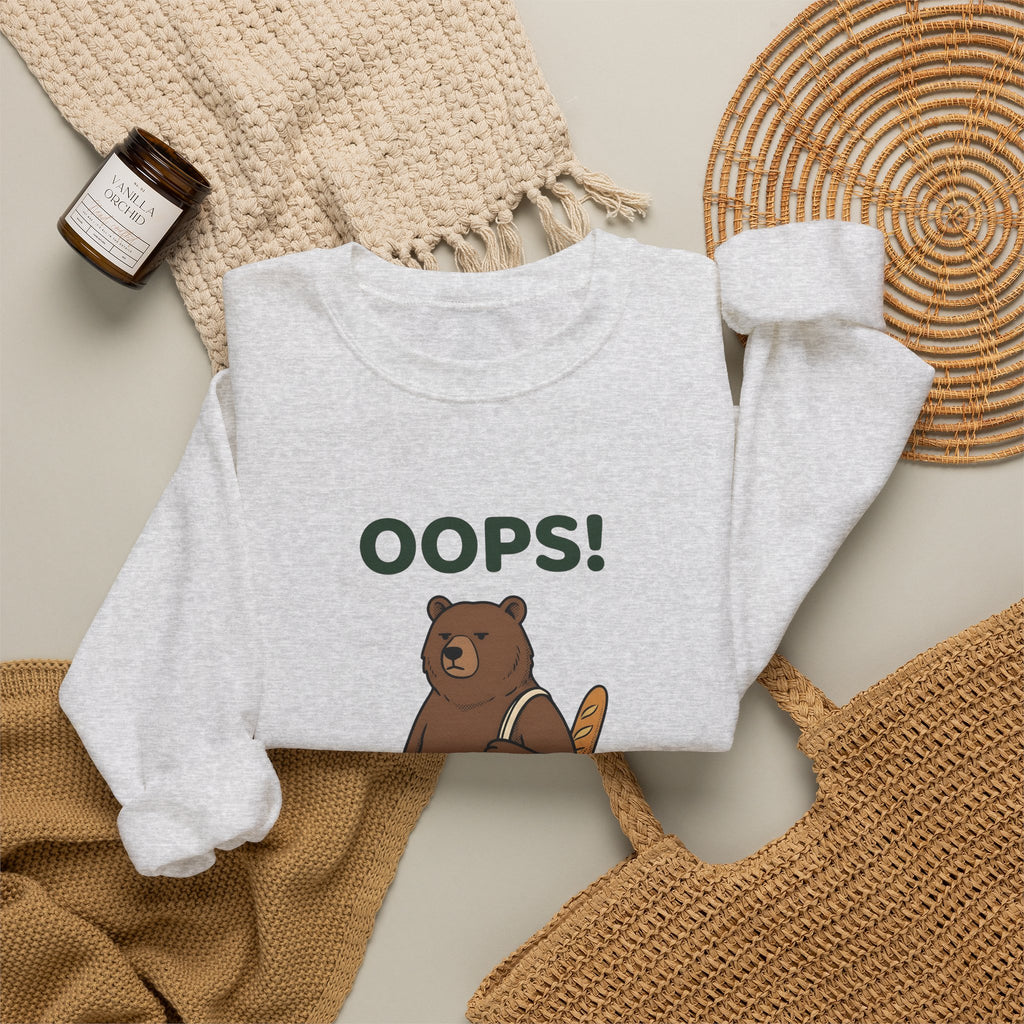 Bear Canvas Sweatshirt Sweatshirt Funny Critter Gift Women Doodle Sweatshirt Sweatshirt Sweatshirt Humor Fan Cartoon Sweatshirt Animal Graphic Sketch Baked Bread Sweatshirt