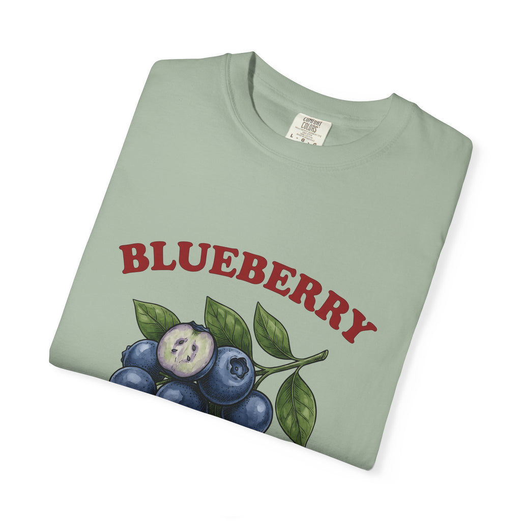 Blueberry Sprig T-Shirt Fruit Cooking Gift Women Sketch T-Shirt Blueberries T-Shirt Fruit Fan Drawing Design Line Art Greenery T-Shirt