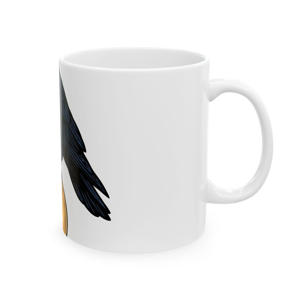 Raven Wizard Hat Mug Halloween Horror Gift Women Antique Mug Witch Hat Mug Spooky Fan Occult Mug Horror Graphic Ink Fortune Ball
