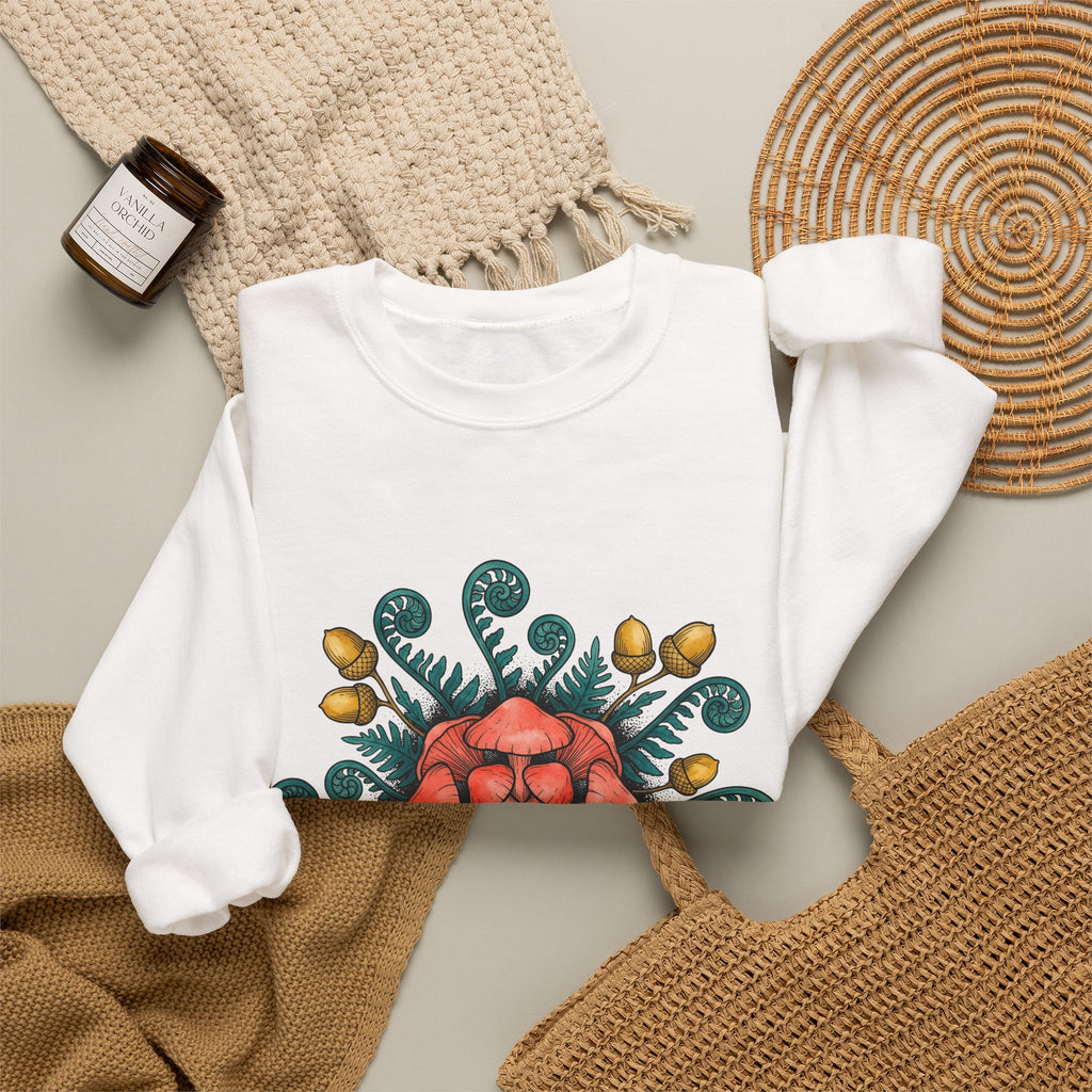 Shroom Mandala Sweatshirt Boho Chic Flora Gift Women Bohemian Sweatshirt Mushroom Sweatshirt Hippie Fan Tribal Sweatshirt Botanical Graphic Line Art Seed Pods