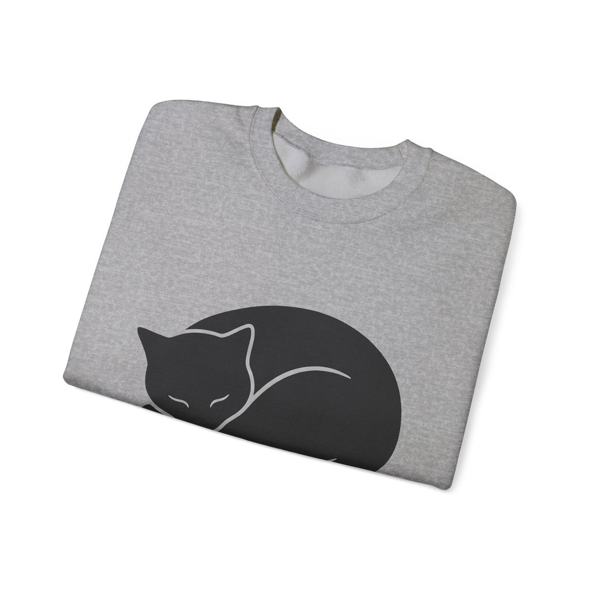 Dozing Feline Sweatshirt Cat Creature Gift Women Geometric Sweatshirt Cat Sweatshirt Kitty Fan Abstract Sweatshirt Beast Graphic Minimalist Claw Sweatshirt