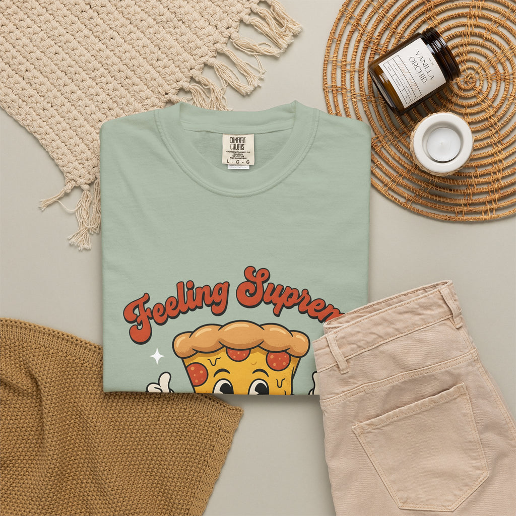 Pizza Cartoon T-Shirt Pizza Food Gift Women Cute T-Shirt Pizza T-Shirt Pizza Fan Kawaii T-Shirt Cuisine Graphic Retro Stars T-Shirt