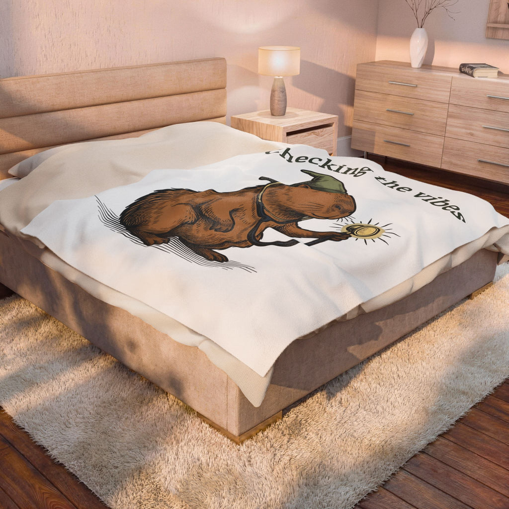 Capybara Warlock Blanket Nurses Critter Gift Women Illustrated Blanket Rodent Blanket Nurse Enthusiast Cartoon Blanket Animal Graphic Line Art
