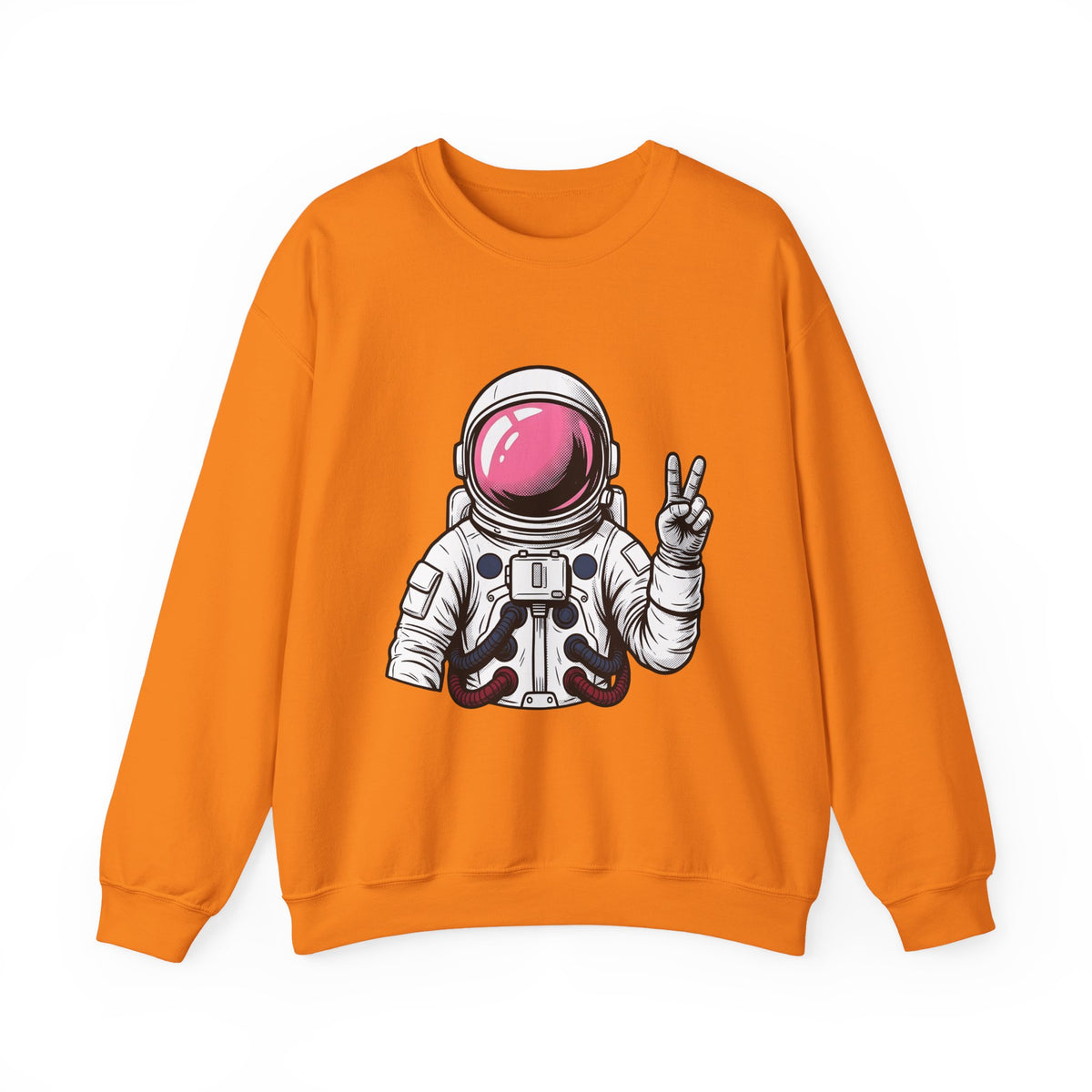 Astronaut Graphic Sweatshirt America Space Gift Women Comic Sweatshirt Cosmonaut Sweatshirt Patriot Fan Galactic Graphic Illustration Cartoon Sweatshirt Retro