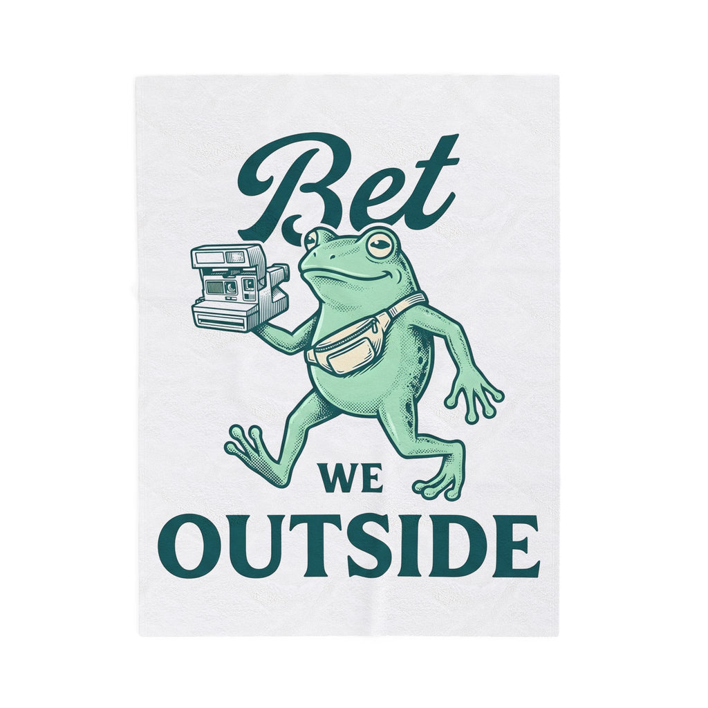 Frog Photo Blanket Funny Wildlife Gift Women Retro Blanket Toad Blanket Humor Fan Vintage Blanket Animal Graphic Sketch Waist Blanket Blanket